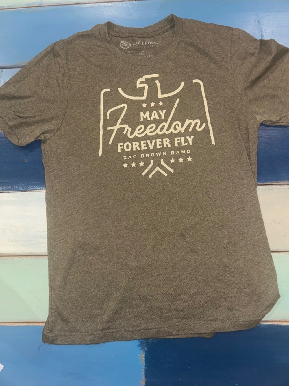 Zac Brown Band The Owl Tour 2019 Gray Concert T-Shirt Men's Medium